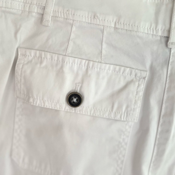 White House Black Market White Wide Leg Cropped Pants sz 12 - Picture 9 of 16